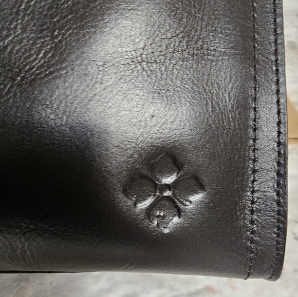 Patricia Nash Rose Tooled Black Leather Tote - Picture 7 of 8